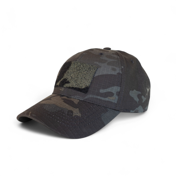 Бейсболка тактическая рип-стоп, Black Multicam