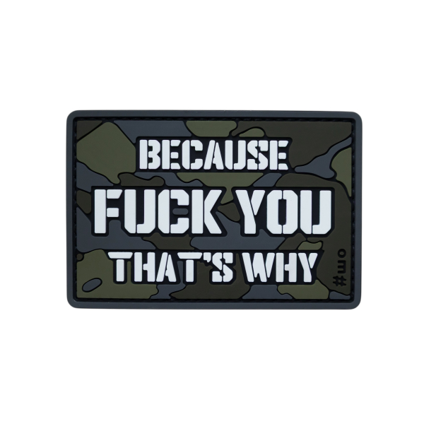 ПВХ патч (шеврон) «Because fck you»