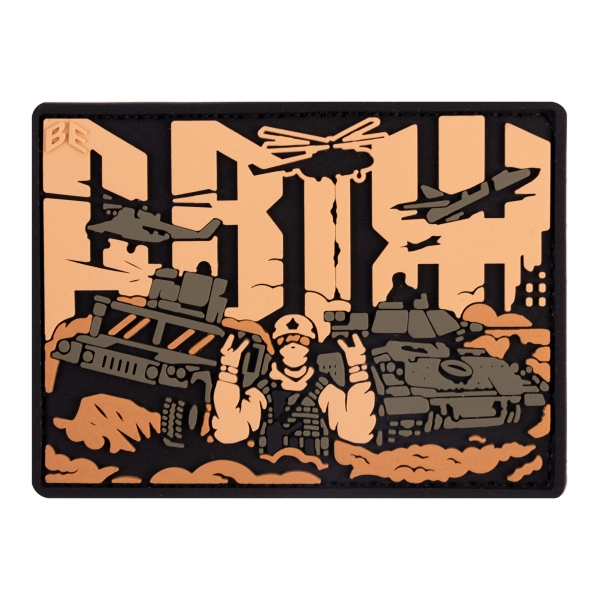 PVC patch (chevron) "DVIZH" coyote-olive