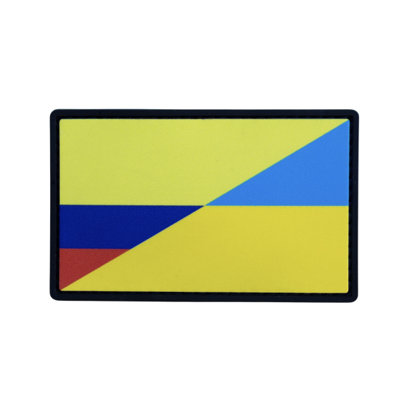 PVC patch (chevron) "Flag of the Ukr/Columbia" colored