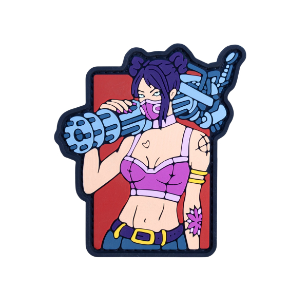ПВХ патч (шеврон) "Tactical girl minigun"