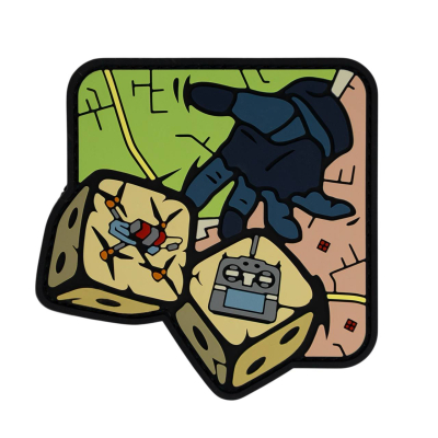 PVC patch (chevron) “Dice Map”