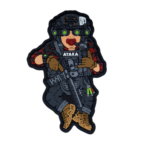 PVC patch (chevron) “KID A.T.T.A.C.K Black Edition”