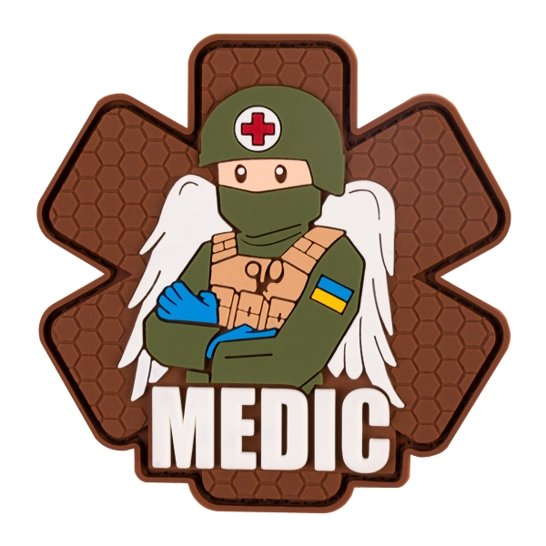 PVC patch (chevron) "Military medic" coyote
