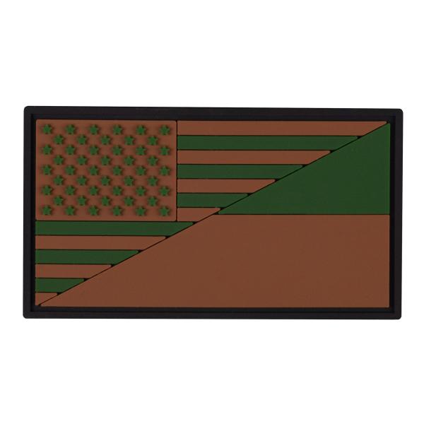 PVC patch (chevron) "Flag of the Ukr/USA" olive
