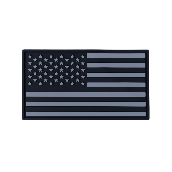 PVC Patch (chevron) "USA Flag Grey"