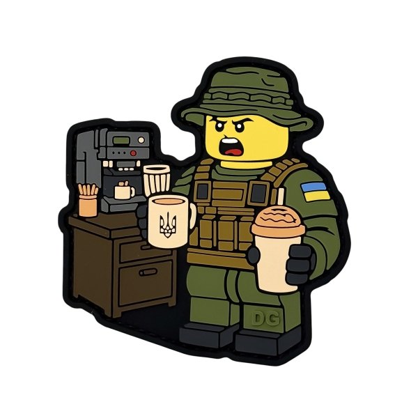 ПВХ Патч (шеврон) «Lego кавовий воїн»